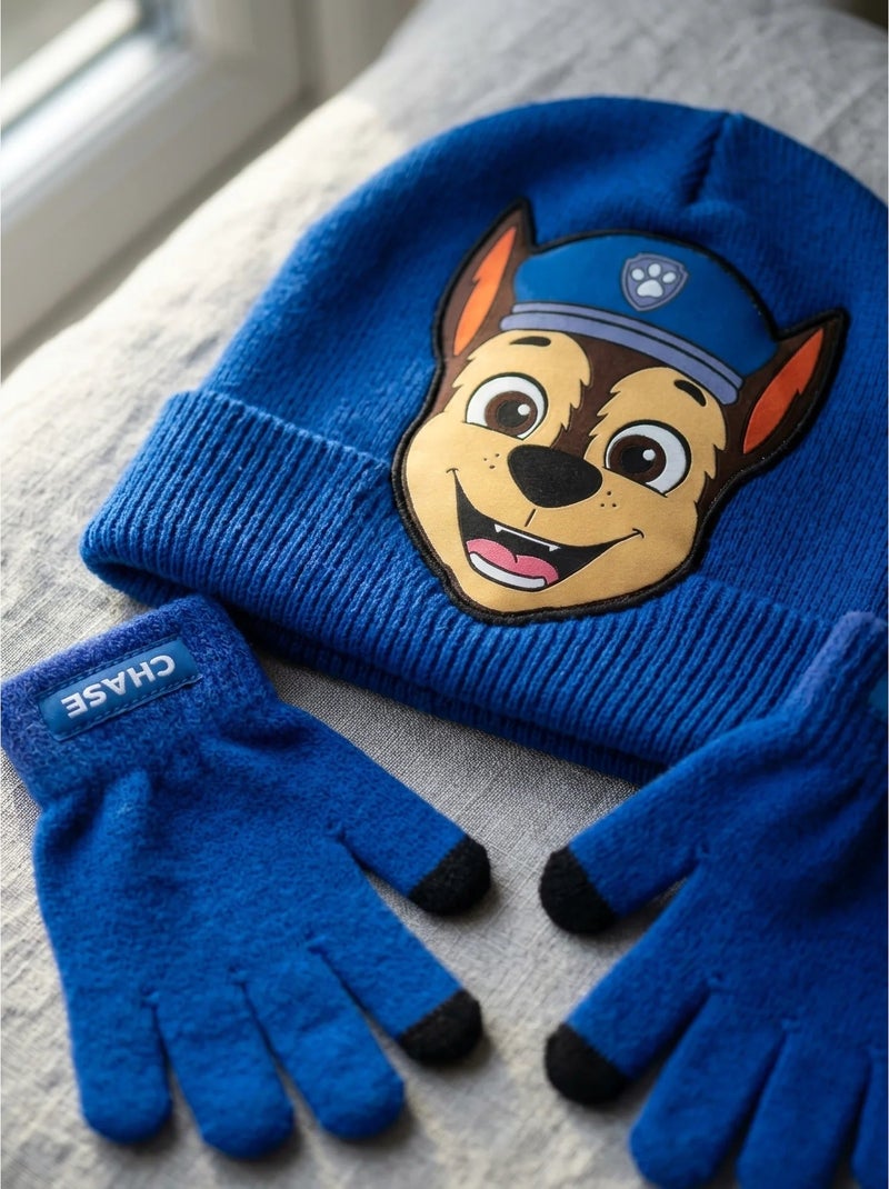 Gorro y guantes infantiles de acrílico pat' patrouille nickelodeon Azul - Kiabi