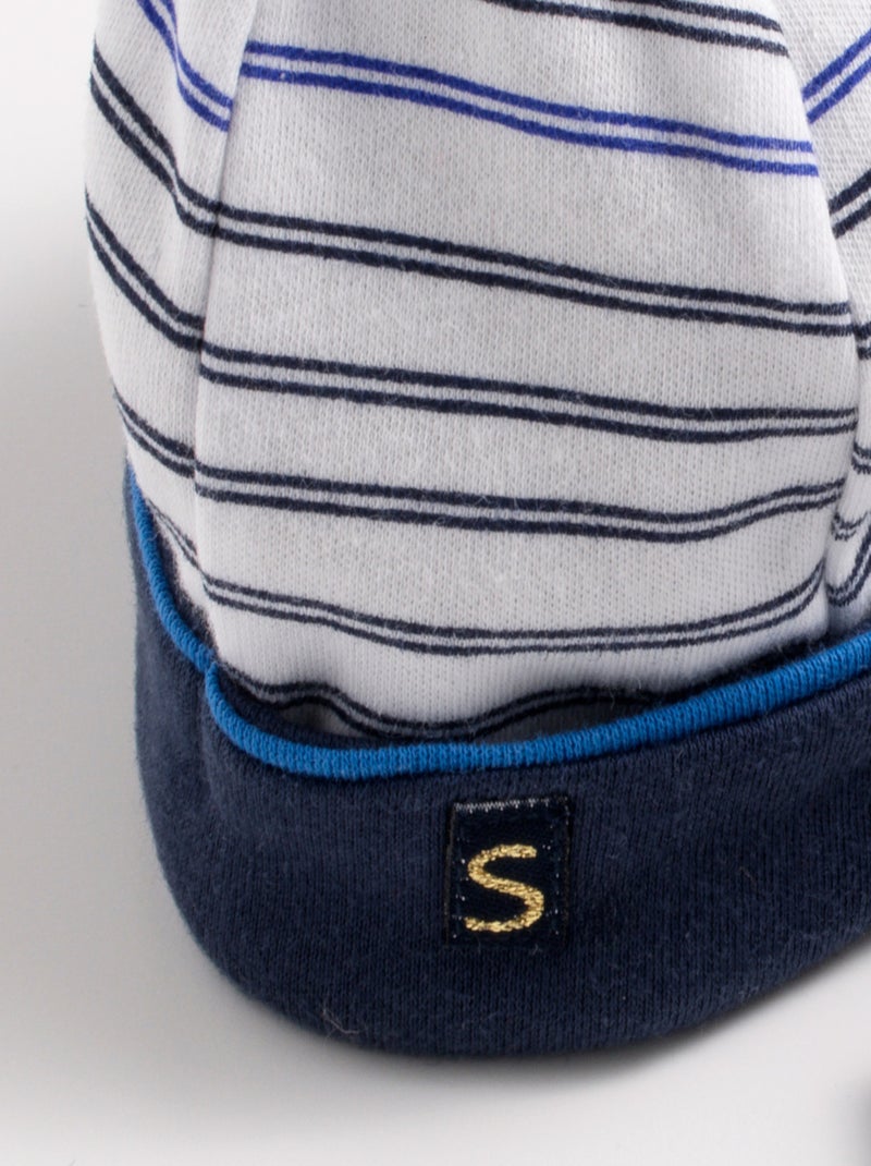 Gorro y manoplas - SAUTHON Azul Blanco - Kiabi