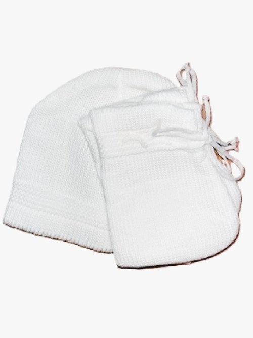 Gorro y patucos de punto para bebé de Les Chatounets - Kiabi