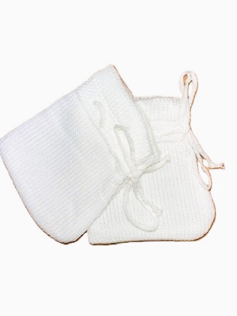 Gorro y patucos de punto para bebé de Les Chatounets Blanco - Kiabi