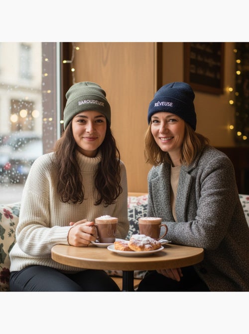 Gorros mujer lurex pailletado mensaje bordado ozabi - pack de 2 - Kiabi
