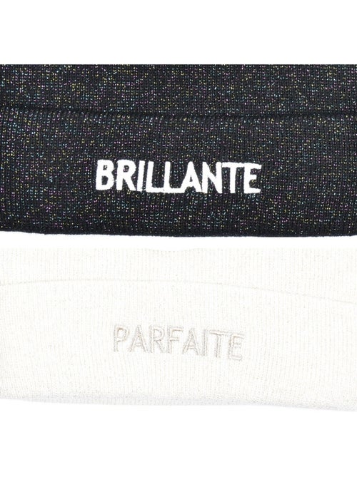 Gorros mujer lurex pailletado mensaje bordado ozabi - pack de 2 - Kiabi