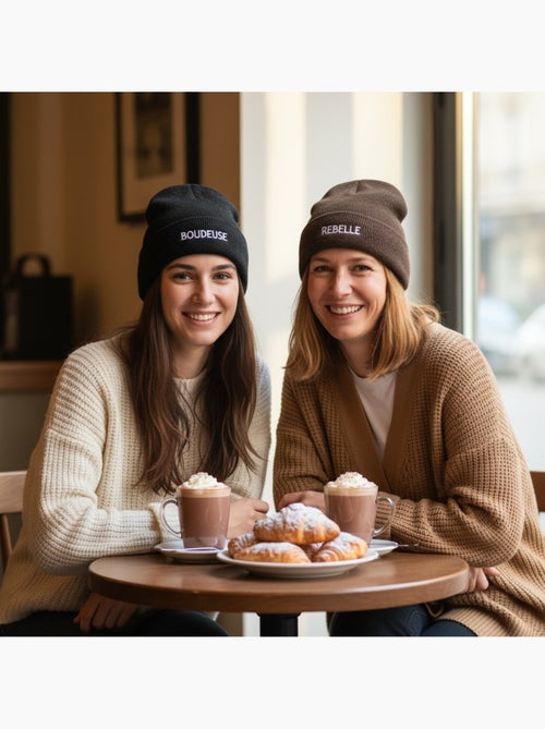 Gorros mujer lurex pailletado mensaje bordado ozabi - pack de 2 - Kiabi Gorros mujer lurex pailletado mensaje bordado ozabi - pack de 2 - Kiabi