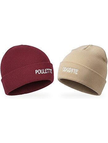 Gorros mujer lurex pailletado mensaje bordado ozabi - pack de 2