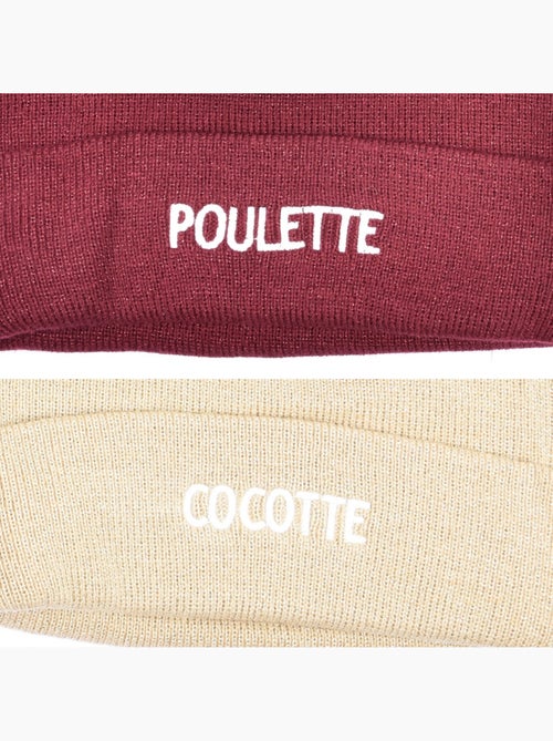 Gorros mujer lurex pailletado mensaje bordado ozabi - pack de 2 - Kiabi Gorros mujer lurex pailletado mensaje bordado ozabi - pack de 2 - Kiabi