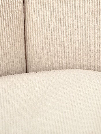 Gran cesta redonda de terciopelo de canalé para perro y gato