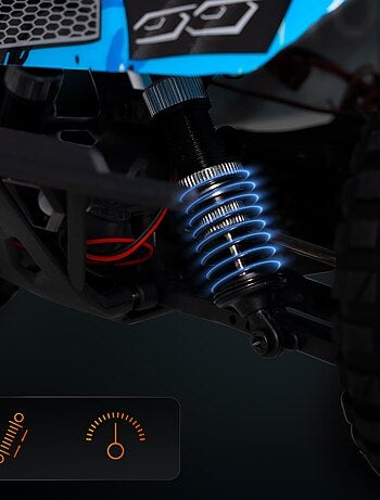 Coche teledirigido OVERMAX Hooligan 2.0 - Velocidad 35 km/h - Alcance 100 metros - Transmisión 4x4