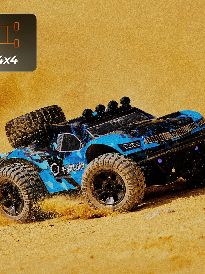 Gran coche teledirigido OVERMAX Hooligan - Velocidad 35 km/h - Tracción 4x4 - 40 min Negro Azul Negro - Kiabi