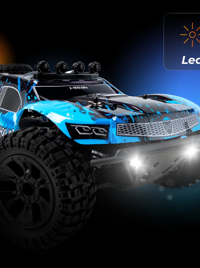 Gran coche teledirigido OVERMAX Hooligan - Velocidad 35 km/h - Tracción 4x4 - 40 min Negro Azul Negro - Kiabi