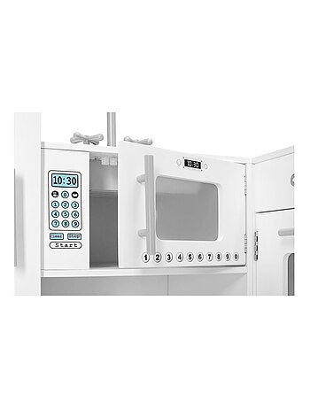 Gran cocina de esquina madera con lavadora Mamabrum