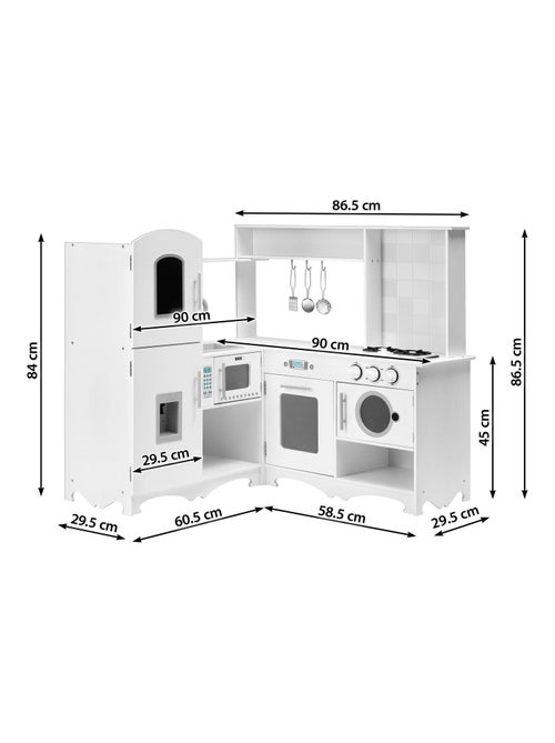 Gran cocina de esquina madera con lavadora Mamabrum - Kiabi
