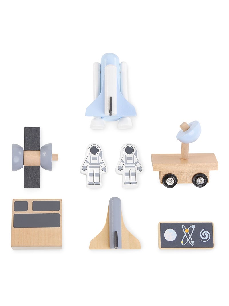 Gran cohete espacial madera con garaje y accesorios Mamabrum N/D - Kiabi
