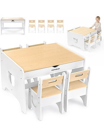 Gran conjunto de mesa y sillas mamabrum para niños desde 3 años