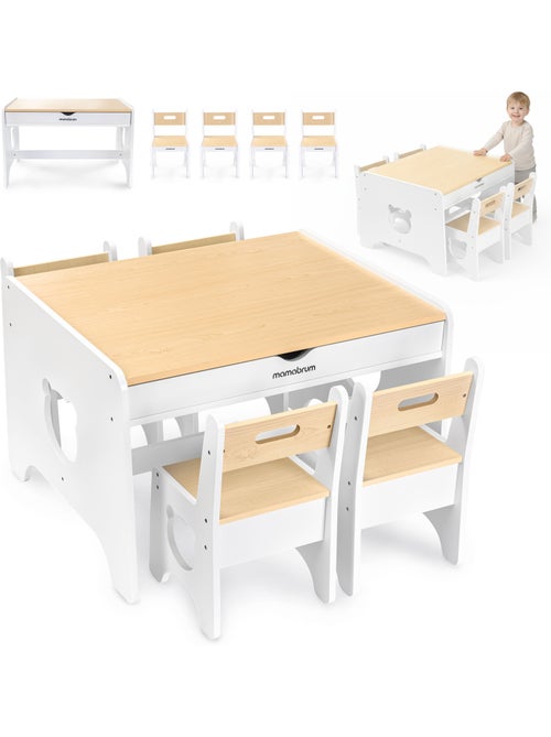 Gran conjunto de mesa y sillas mamabrum para niños desde 3 años - Kiabi Gran conjunto de mesa y sillas mamabrum para niños desde 3 años - Kiabi