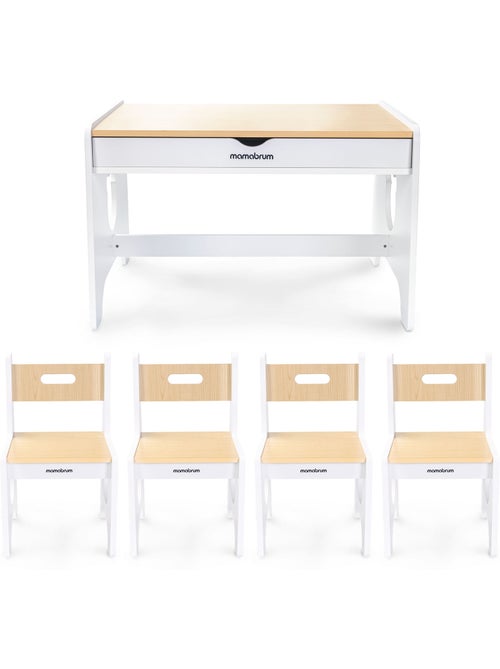 Gran conjunto de mesa y sillas mamabrum para niños desde 3 años - Kiabi Gran conjunto de mesa y sillas mamabrum para niños desde 3 años - Kiabi