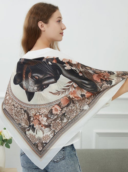 Gran Pañuelo de seda Black Panther Zoé - Kiabi