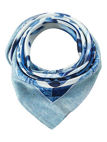 Gran Pañuelo de seda Blue Panther Zoé