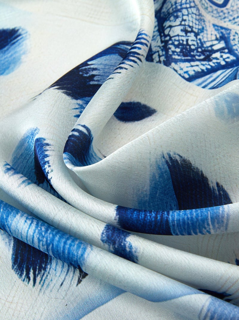 Gran Pañuelo de seda Blue Panther Zoé Azul - Kiabi