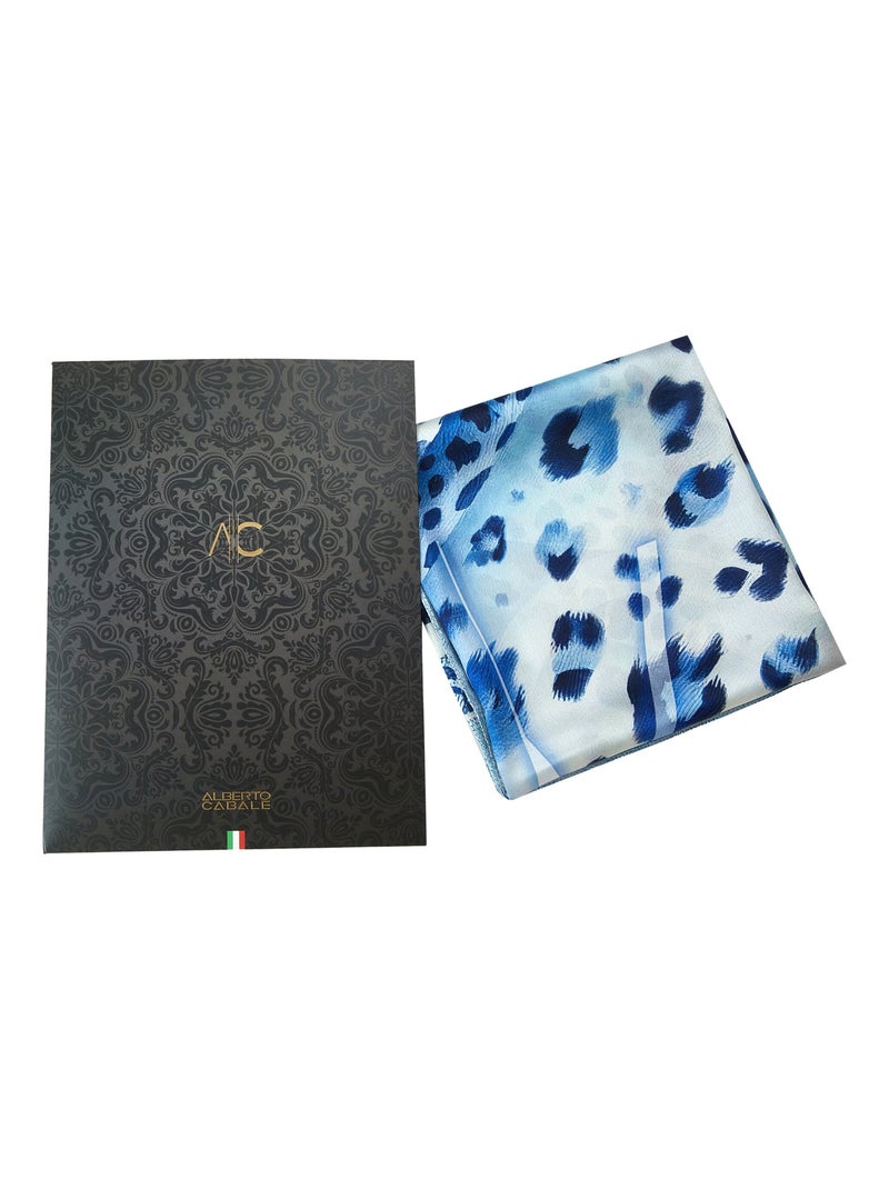 Gran Pañuelo de seda Blue Panther Zoé Azul - Kiabi
