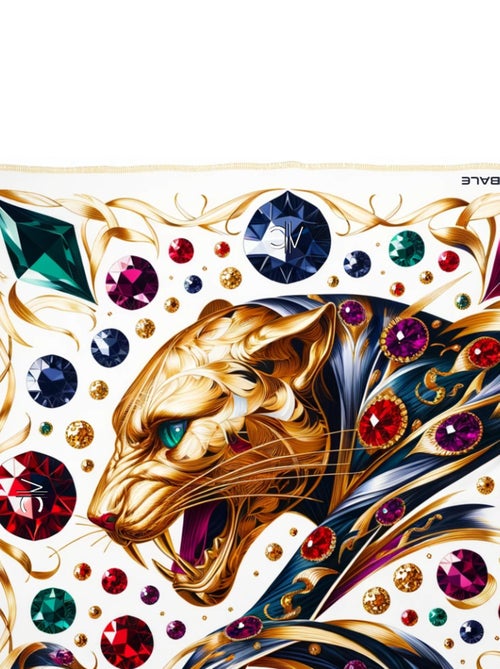 Gran Pañuelo de seda Metal Panther Zoé - Kiabi Gran Pañuelo de seda Metal Panther Zoé - Kiabi