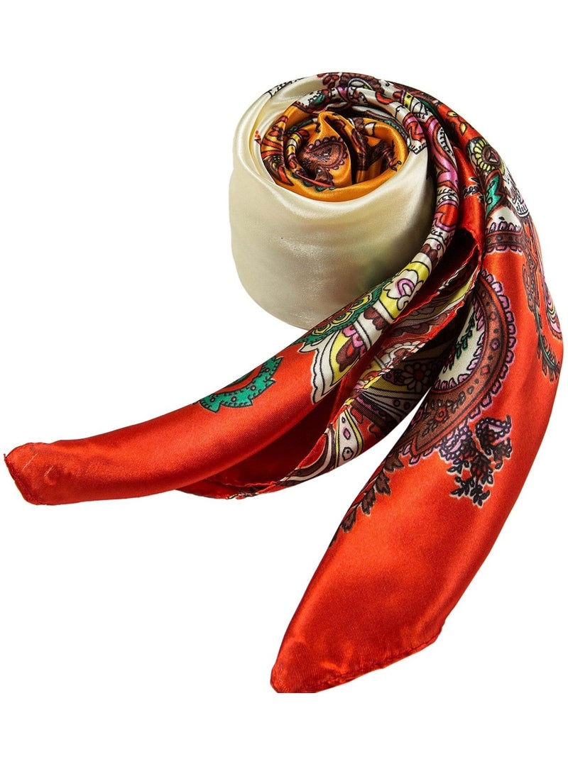Gran Pañuelo de Seda Naranja Rojo Zoé Naranja - Kiabi