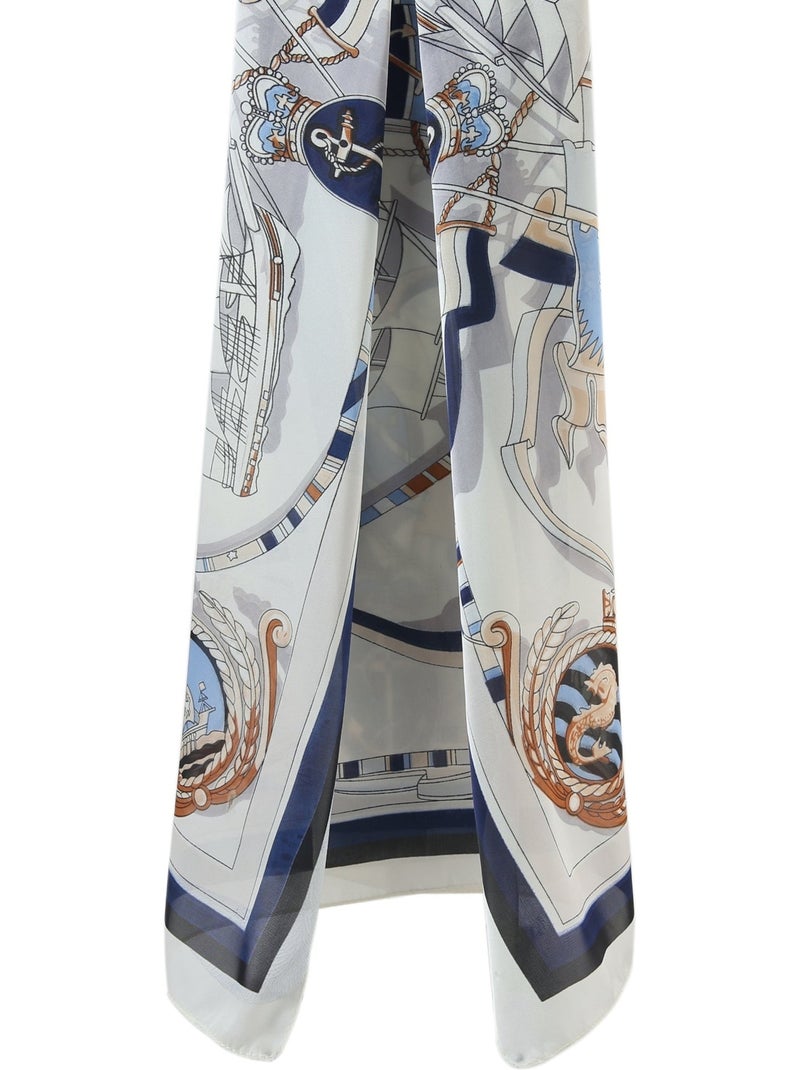 Gran Pañuelo de Seda Ocean Zoé Blanco - Kiabi