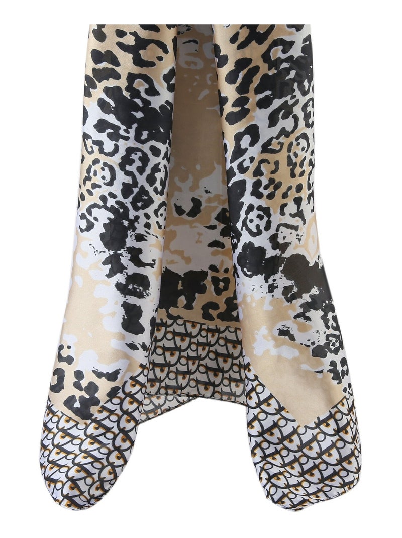 Gran Pañuelo de Seda Pantherspirit Zoé Oro - Kiabi