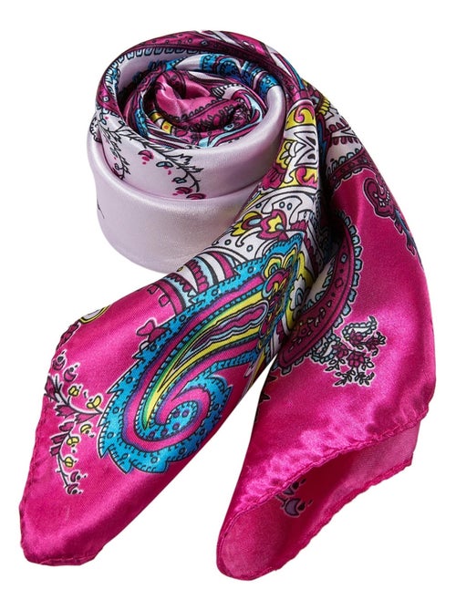 Gran Pañuelo de Seda Pink Zoé - Kiabi Gran Pañuelo de Seda Pink Zoé - Kiabi