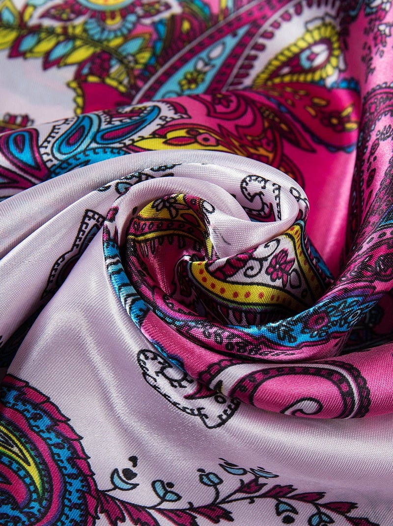 Gran Pañuelo de Seda Pink Zoé Rosa - Kiabi