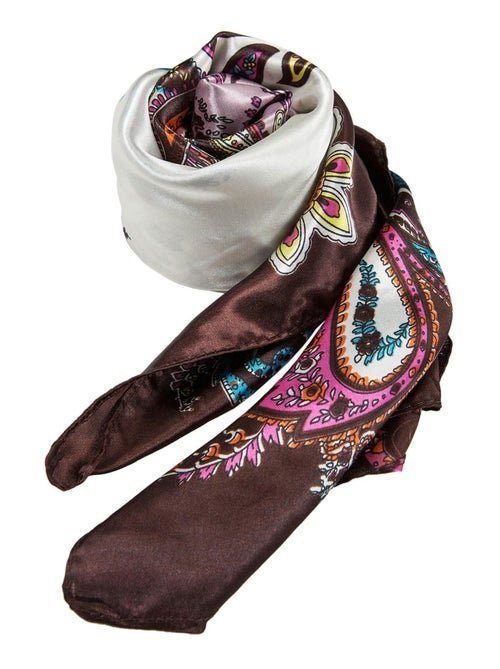Gran Pañuelo de Seda Purple white Zoé - Kiabi Gran Pañuelo de Seda Purple white Zoé - Kiabi