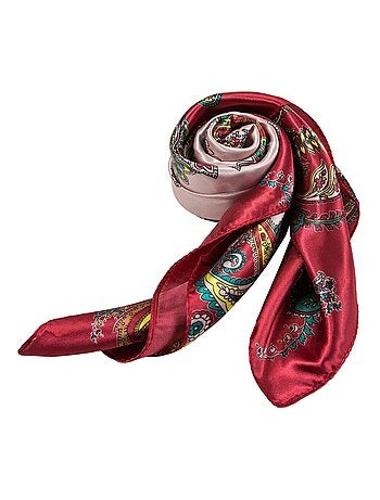 Gran Pañuelo de seda rojo Zoé