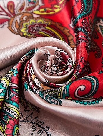 Gran Pañuelo de seda rojo Zoé