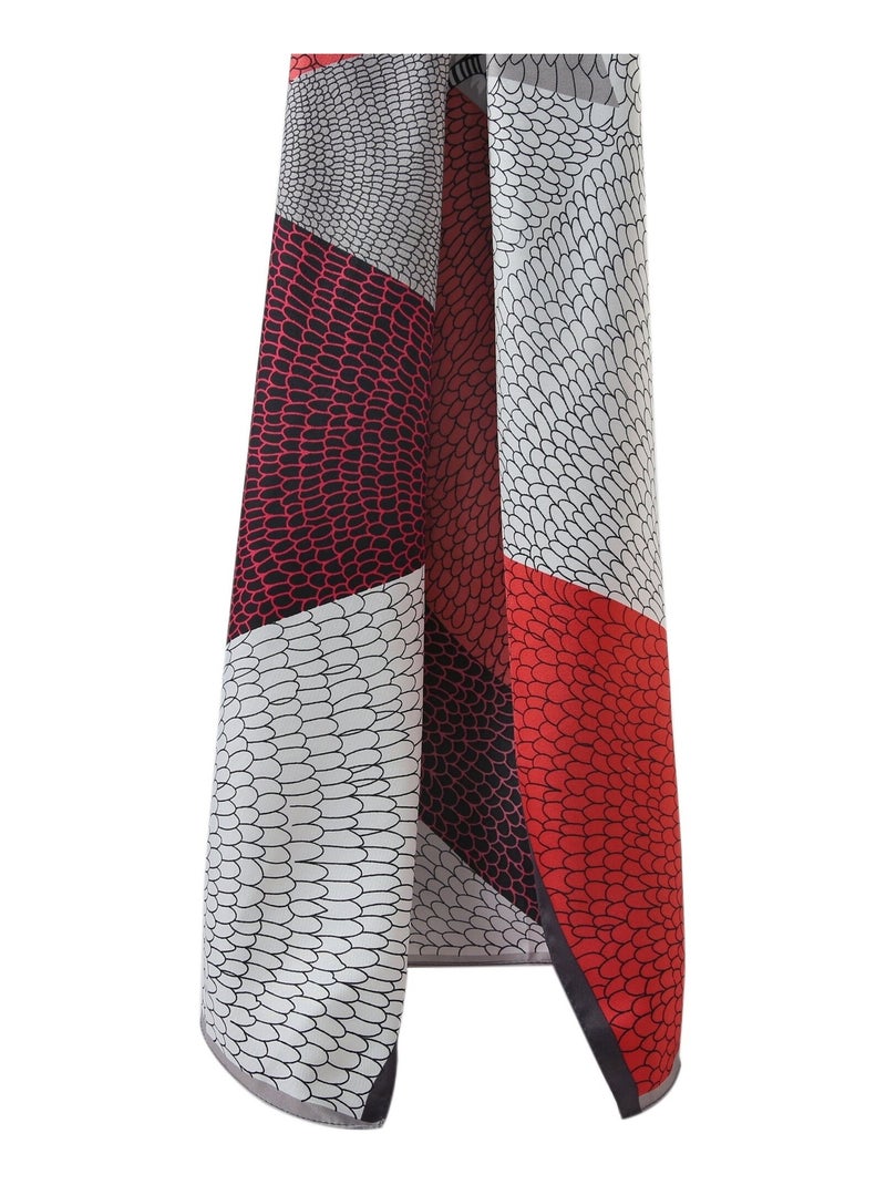 Gran Pañuelo de Seda Snake Zoé Rojo - Kiabi