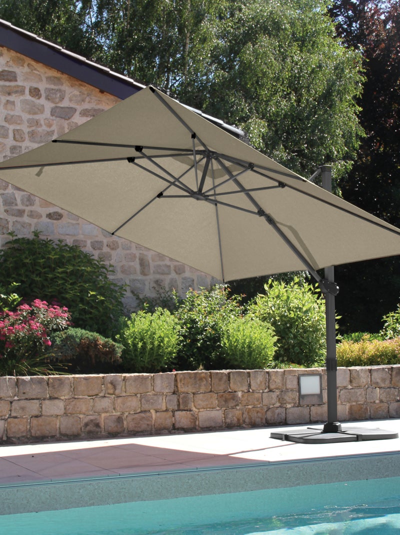 Gran parasol rectangular con rotación de 360 Verde - Kiabi