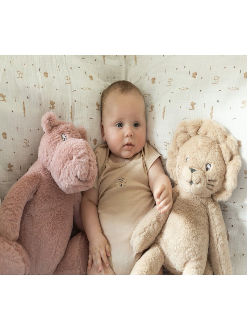 Gran peluche de bebé Cléo el hipopótamo 30cm Rosa - Kiabi