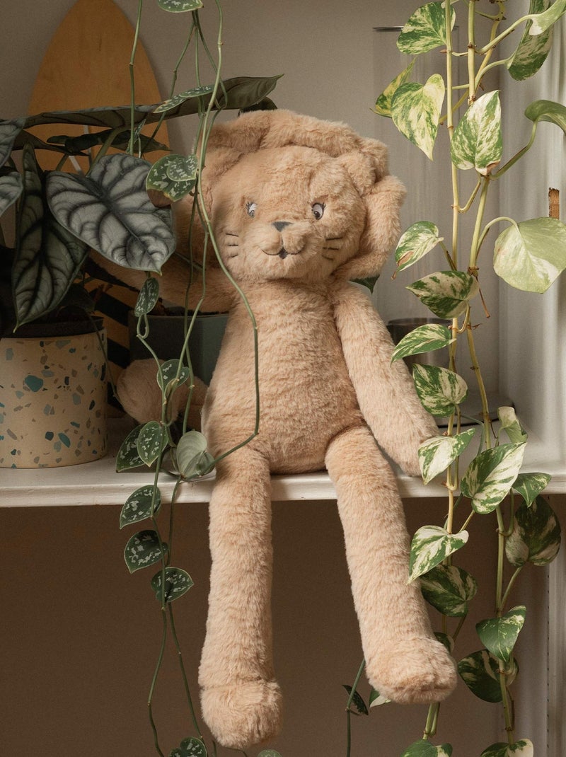 Gran peluche león para bebé Beige - Kiabi