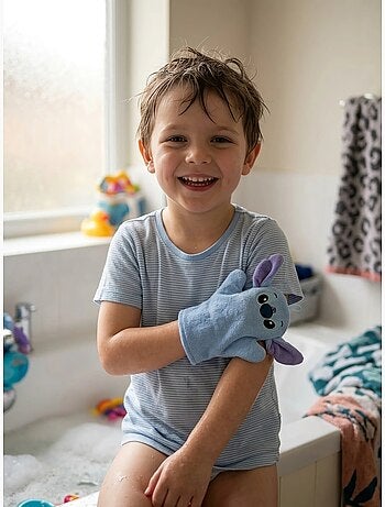 Guante de baño exfoliante 20 cm stitch disney