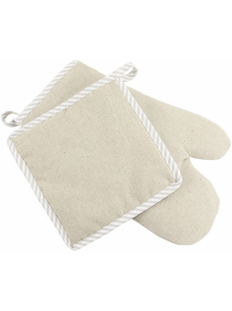 Guante de cocina y manopla 100% lino LINELLE Beige - Kiabi