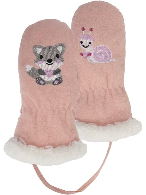 Guantes 2/4 años polar, forro de imitación de piel, cierre de cordón bebé mixto Isotoner - Kiabi