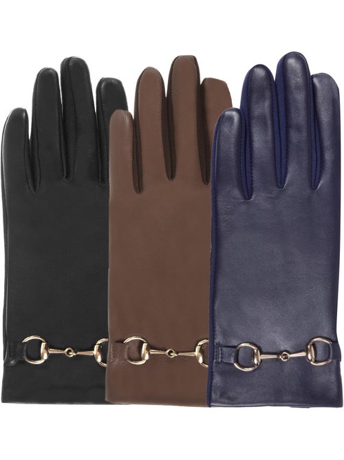 Guantes almohadillas táctiles de cuero de oveja - forradas de poliéster mujer isotoner - Kiabi Guantes almohadillas táctiles de cuero de oveja - forradas de poliéster mujer isotoner - Kiabi