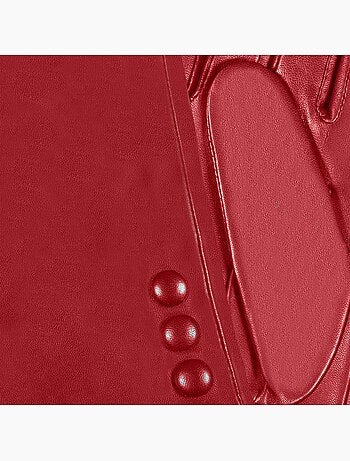 Guantes almohadillas táctiles de piel de cordero plena flor - forrado mujer isotoner