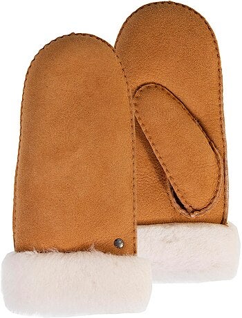 Guantes cálido y suave, de cuero de oveja con interior de imitación de mujer isotoner