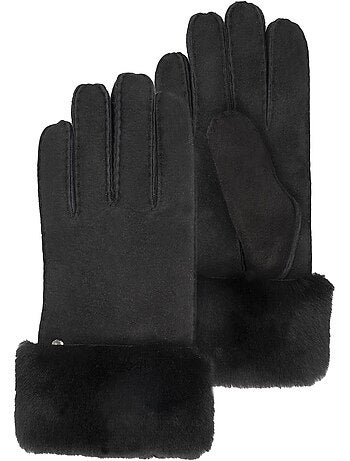 Guantes cálido y suave, de cuero de oveja con interior de imitación de mujer isotoner