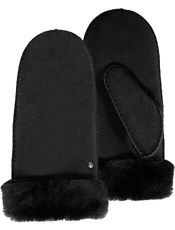 Guantes cálido y suave, de cuero de oveja con interior de imitación de mujer isotoner