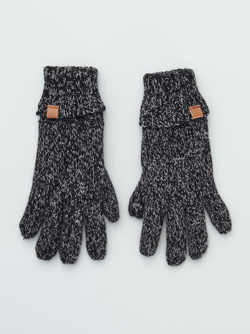 Guantes con efecto jaspeado gris - Kiabi