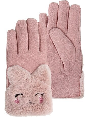 Guantes con forro de imitación de piel niña isotoner