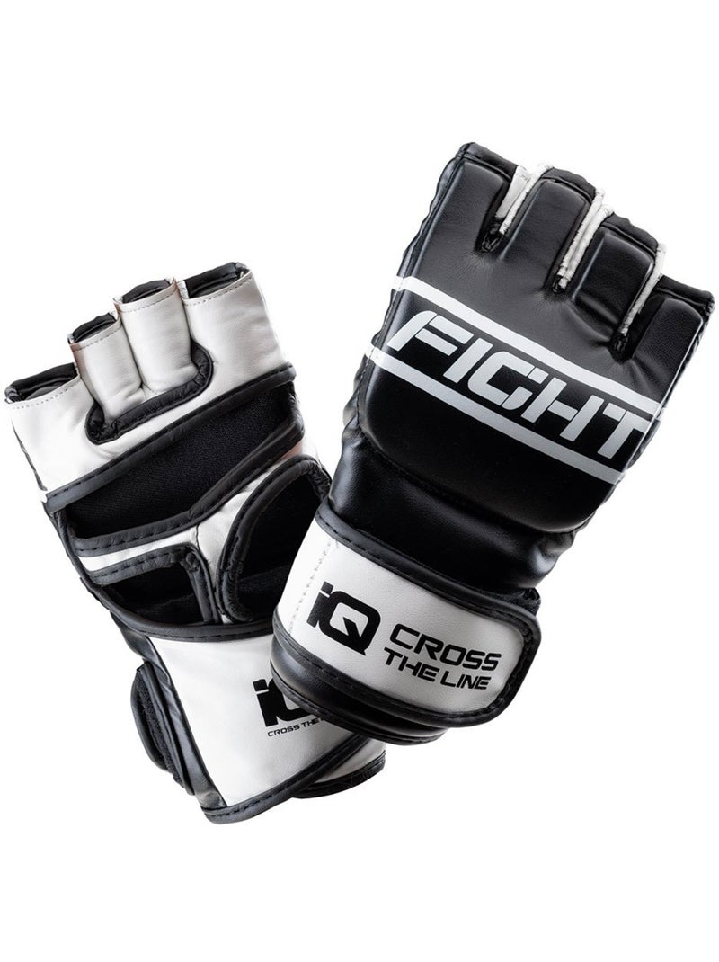 Guantes con pulgar para artes marciales marts para adultos unisex - iq Negro Blanco - Kiabi