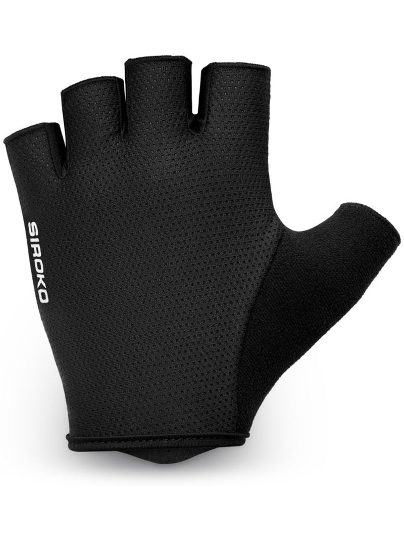 Guantes cortos ciclismo ciclismo hombre y mujer core cacti Negro - Kiabi