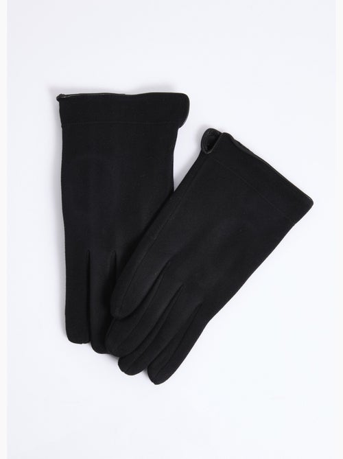 Guantes de ante con ribete de piel sintética - AFIBEL - Kiabi