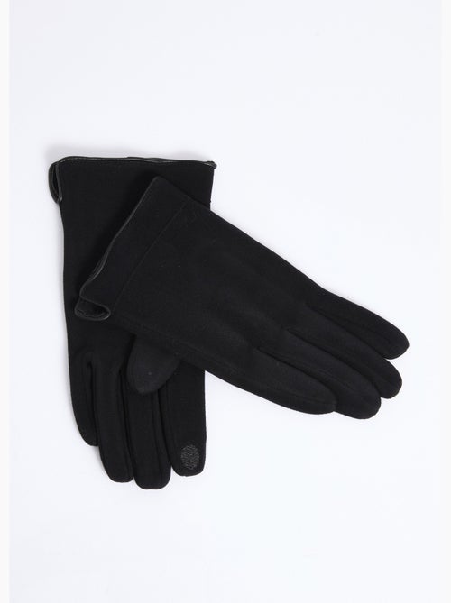 Guantes de ante con ribete de piel sintética - AFIBEL - Kiabi